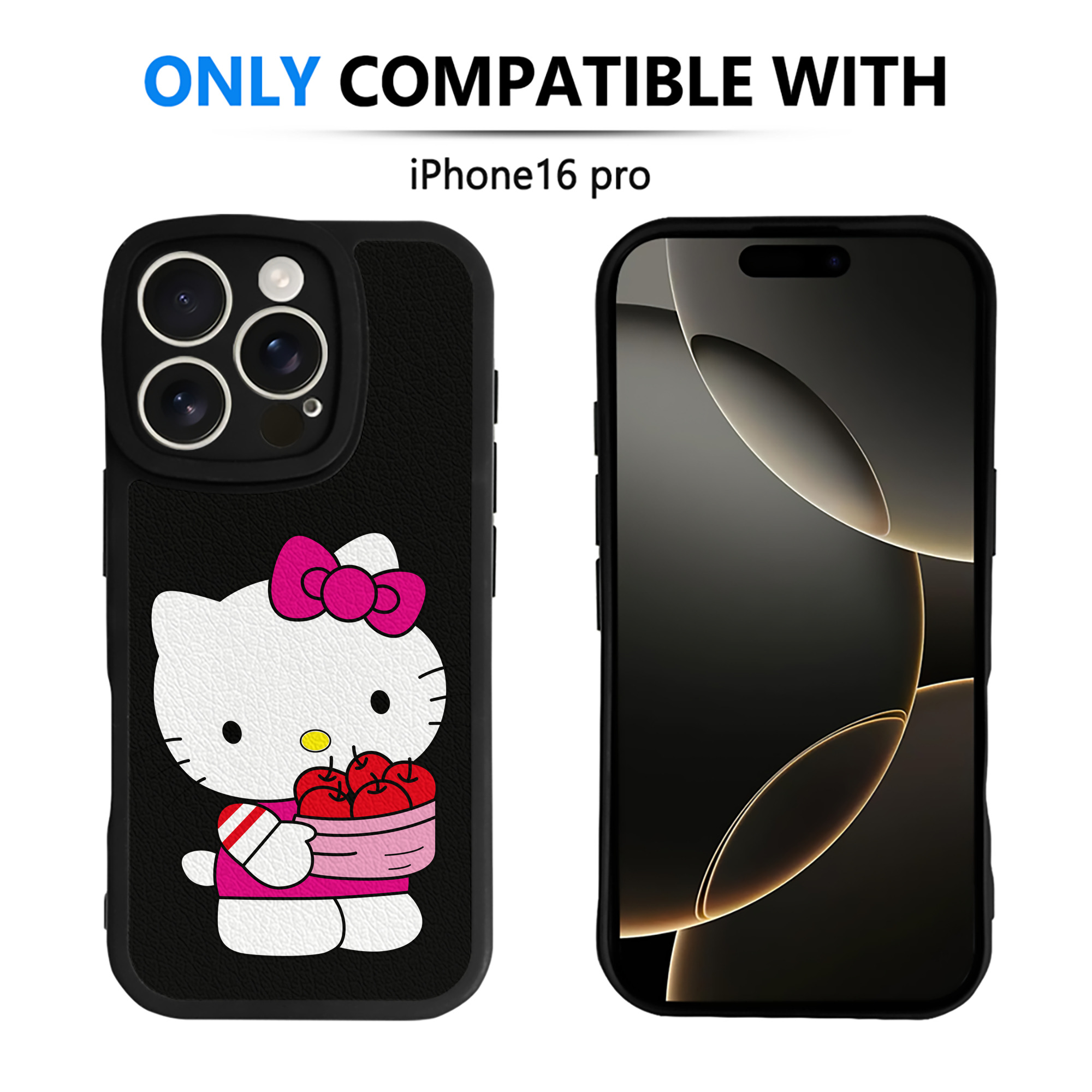 （画像用） Hello Kitty ハローキティ 【iPhone 16シリーズ対応】シリコンスマホケース（レザー調） 材質：シリコン